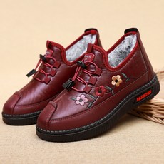 DarjinQD 여성 겨울 털신발 겨울 방한화 미끄럼방지 엄마 털신발 할머니 털신발 발편한 여성 슬립온 편한 여성신발 여성 스니커즈M01