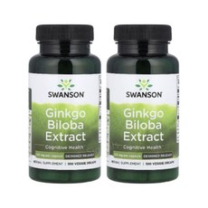 스완슨 은행잎 추출물 징코 빌로바 익스트랙트 120mg 100개 X2 Swanson Ginkgo Biloba, 2개, 100정