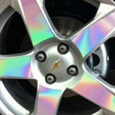 아베오 17인치 (휠4개+1개) 홀로그램 휠마스크 휠스티커 데코 튜닝, 1세트