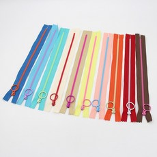 3호 투톤 비슬론 컬러 지퍼 닫힌지퍼 25cm, 1개, 블루
