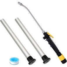RV 온수기 탱크 세척기 금속 튜브 워터 플러셔 강력한 물 분사 온수기에서 침전물과 스케일 제거 플러시 완드, Flush Wand & 2Pack Anode Rod, 1개
