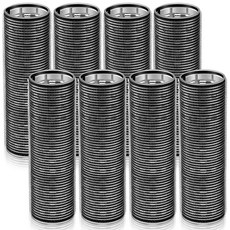 WILLBOND 앞머리용 긴 헤어 롤러 8개 알루미늄 코어 컬러 보온 11.9 x 5.1cm(4.7 2인치) 셀프 그립 롱 및 미디엄 점보 여성용 헤어스타일(퍼플) 315433, 블랙