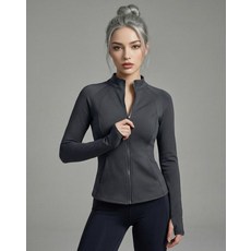 올리보라 슬림핏 기모 듀얼 집업 차콜 헬스장 스포츠 필라테스 요가 요가복 헬스 기모 운동 플라잉요