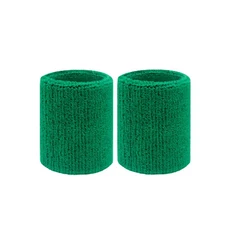 쿠쿠스토어 AOLIKES 1 쌍 수건 스포츠 팔찌 테니스 스웨트 밴드 농구 손목 보호대 Padel Fitness Sweatban, 14 Green 8cm