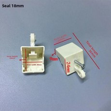 구형 빔 트랙 슬라이딩 커튼 레일 고정 커버 실링 플러그 사각 듀얼 엔드 창문 처리용, 1개, A. 18개 봉인 2개