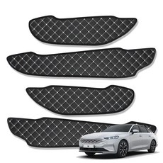 GMZ MOTORS 安全防刮菱格紋皮革車門保護蓋, 白色, K8 2021年式, 起亞