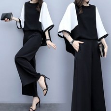 드마엘_쉬폰 와이드 투피스 세트