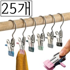 엘리스 외집게 다용도 스텐 집게, 25개, 그레이