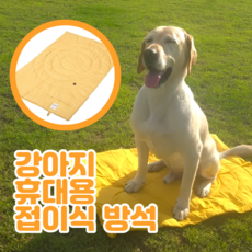 LETOJ 강아지 휴대용 접이식 매트, 1개, 옐로우