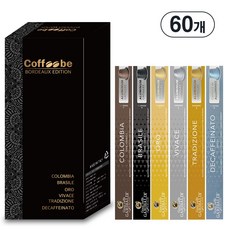 네스프레소 캡슐커피 호환 보르도 60캡슐 라떼 에스프레소, 6개입
