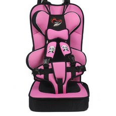 ah 휴대용아이안전카시트 아동용안전벨트 어린이 5점식 카시트, 핑크 (0-4세)