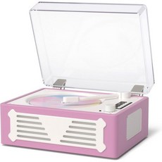 스피커 포함 가정용 CD 플레이어 블루투스 출력 입력 충전식 배터리 휴대용 데스크탑 LED 디스플레이 USB 재생 AUX 헤드폰 화이트 우드, Purple, Purple