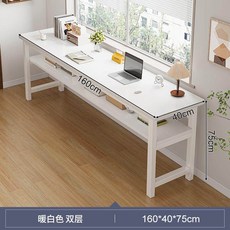 창가테이블 좁고 긴 책상 베란다 80x40x75cm 사이드 오크색 벽 슬림타입 원목, AI. 흰색 이층 160cm
