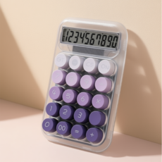 더욜픽 투명 예쁜 계산기, 1개, 투명퍼플