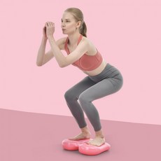 밸런스 에어 쿠션 젤리 스텝퍼 저소음 홈트레이닝 벨런스운동 실내운동 유산소운동 코어운동 하체운동, 핑크