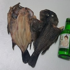 반건조 통영 우럭 자연산 우럭 반 건조 우럭 말린우럭 건우럭 손질우럭 냉동 우럭 조피볼락, 1개, 2미입 3-400g 소짜