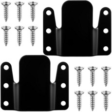 ECLATIS OIIKI 섹션 소파 커넥터 2개 섹션용 범용 인터로킹 브래킷 가구 브래킷 교체 부품 나사 포함 홈 베드 리클라이너용 - 블랙 288336, ECLATIS OIIKI 섹션 소파 커넥터 2개, 섹션