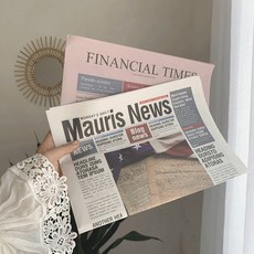 영자신문 영어 영문 신문 뉴스 촬영 소품 용품 핑크 외국 미국 영문기사 예쁜 선물 포장지, FINANCIAL(핑크)