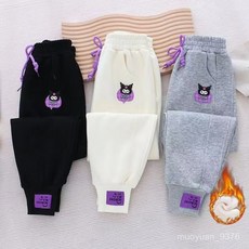 童裝女童褲子庫洛米中大童秋冬款運動褲長褲休閒褲加絨一體絨衛褲 FZE4