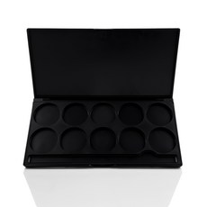 眼影/唇彩空盒 10孔彩妝盤，DIY彩妝收納盒，方便攜帶，自由搭配，打造個人專屬彩妝組合, 1個, 店家幫我黏好(有購買眼影及唇彩再選)