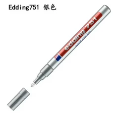 글로스 페인트 마커 다색 원형 팁 1-2mm 유리 자갈 목재 플라스틱용 펜 2PCs/로트 751, 03 054