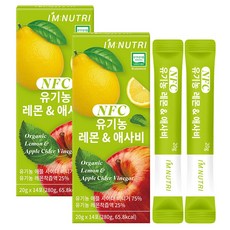 아임뉴트리 스페인산 유기농 레몬 애사비 천연사과식초, 2개, 280g