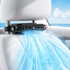 [급속냉각] 모아젤 초강풍 차량 등목 선풍기 - 무소음 헤드레스트 넥 쿨러, 블랙, CF-101