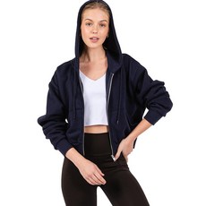 Urban Look Sweetie 크롭 소프트 플리스 집업 후디 샌드