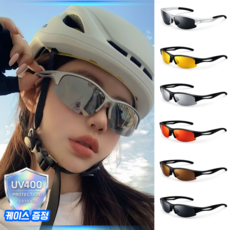 아임봄 얼굴이 작아보이는 UV차단 초경량 자전거 라이딩 스포츠 고글 운동 선글라스, 1개, 01 실버테+블랙