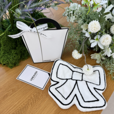 리헤븐 핸드타월 돌잔치 결혼식 환갑 칠순 개업 답례품 수건 선물 세트, 5개, 샤를리본