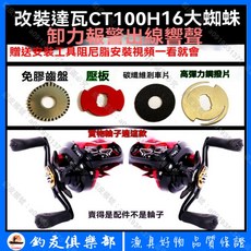 Daiwa 達瓦 CT100H16 漁輪改裝配件 卸力報警組, 1個, 左手卸力報警帶工具阻尼脂