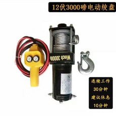 크레인 이동식 호이스트 500kg 소형 기중기 수동윈치, K. 3000파운드 12V 전동 윈치, 1개