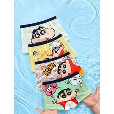 짱구 아동용 아이스 실크 통기성 사각 팬티