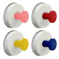 심플리프 무타공 다용도 부착 후크, 4개, 혼합색상