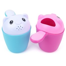 미니 손잡이 아기욕조 컵 머리 감기기 목욕바가지 목욕용품 청소, 블루, 블루