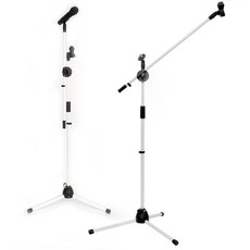 Mobach 마이크 스탠드 T자 일자 겸용 MS-TI-W, 1개