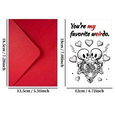 哥特風創意情人節愛心表白賀卡信封, 1個