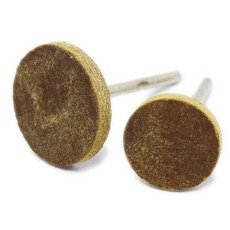 帶柄牛皮 3mm柄 T型 西德牛皮原料 牛皮輪 拋光輪 研磨 刻磨機用, 1個, 【7308】32004