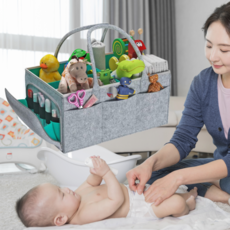 스마일팸 초간편 물티슈 기저귀정리함 대형, 1개, 그레이