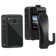 VANDLIONA39 자전거 블랙박스 A23 경찰 바디 카메라 HD 1080P DVR 비디오 보안 캠 IR 야간 투시경 미니 캠코더 14 H 긴 배터리 수명 기록, 4) Black - With 64GB TF Card, 없음