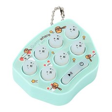 掌上打地鼠遊戲機 復古懷舊掌上遊戲機 減壓玩具 台灣出貨, 綠色