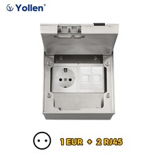 크기 상감 대리석 바닥 소켓 금속 패널 카펫 사용 옵션, 1개, 4. 1EUR 2RJ45