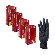 【京閣織化】多倍NBR黑極厚手套-100支 橡膠手套 黑色手套 NBR手套 檢診手套, 1個, 超商限10盒, NBR黑, XL