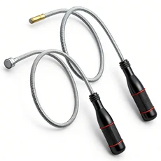 접이식 강력 자석 픽업 도구 금속 흡착 바 스프링 그립 그래버 로드, 01 Small  Large Set