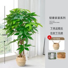 행운목 조화 카페 화분 행운나무 조경 인조 장식, 1.4미터 머니트리+PP화분, M. 1.4m 포춘트리 큰 화분