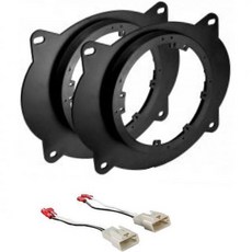 ASC 오디오 6x9에서 6인치 6.5인치 앞문 스피커 설치 어댑터 플레이트 스피커 하네스 콤보 - 호환되는 차량 및 제한 사항 아래 나열됨