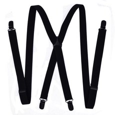 스키복 방수 상하의 스키복멜빵, 1개, 2.0cm 크로스 4클립 블랙