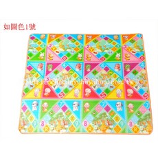 淘氣寶貝 寶寶爬行墊 嬰兒遊戲墊 折疊環保雙面地墊, 如圖色1號, 如圖色1號