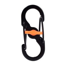 S-BINER SLIDELOCK 登山背包配件，輕巧便攜，安全鎖定，多功能掛扣, 黑色, 1個