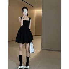 甜辣妹 無袖 吊帶連衣裙
